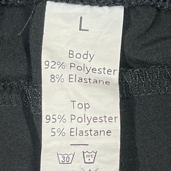 Womens Large Black Elastic Waist Jogger Pants Sleek Feel Stretchy Loungewear - Picture 3 of 11